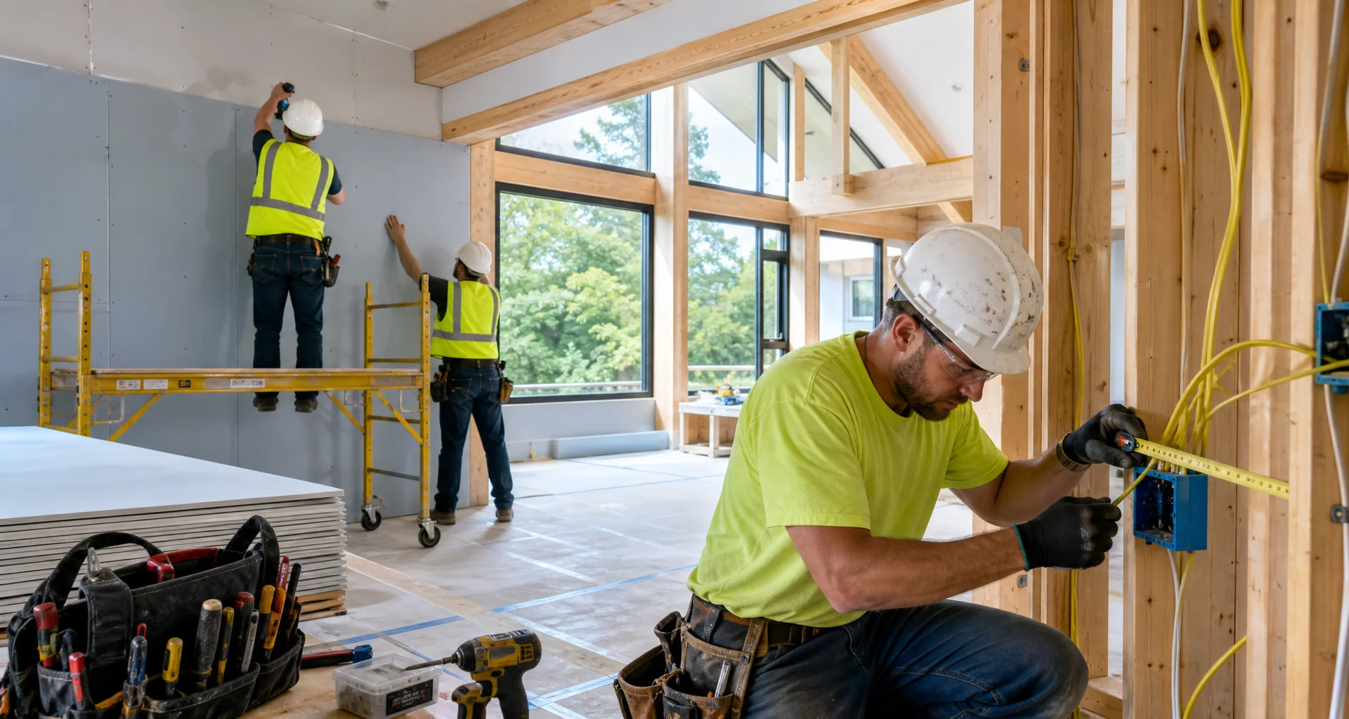 Active interior framing and renovation of an investment property